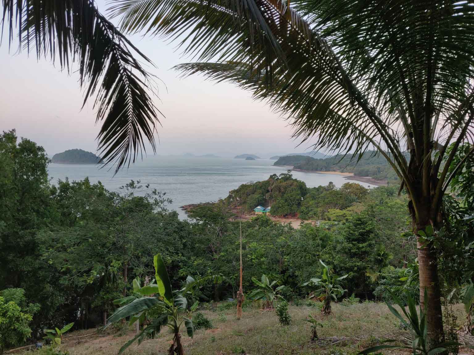 La vue en rentrant au resort